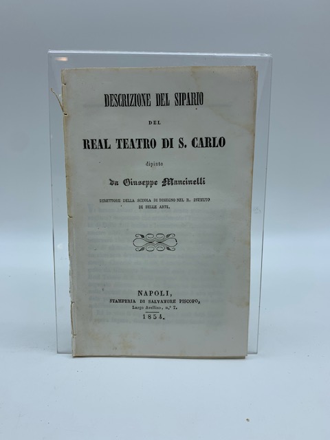 Descrizione del sipario del Real Teatro di S. Carlo dipinto da Giuseppe Mancinelli